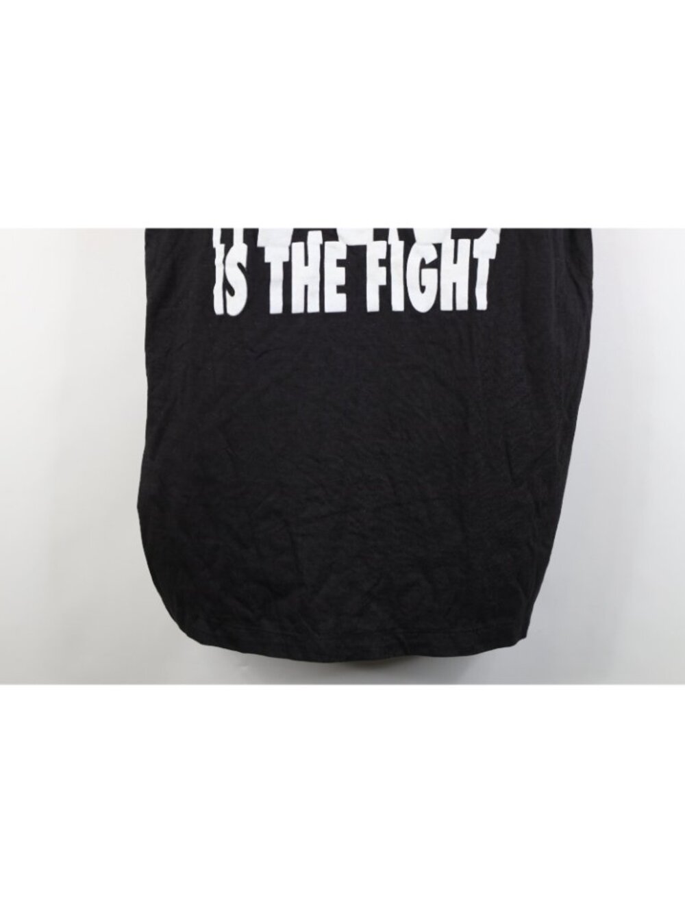 Vintage 90s Streetwear Mens Xl Long Is The Struggle Hard Is The Fight T-Shirt View 3